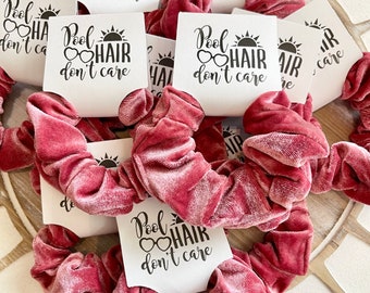 Velvet Scrunchie Favors: Beach Bachelorette Party Hair Ties