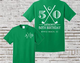 Golf 50th Birthday, Hole in One Birthday Shirt, Guys Birthday Golf Shirt, Hole-in-One Family Shirts, Golf Theme Party, Golf Gift For Dad