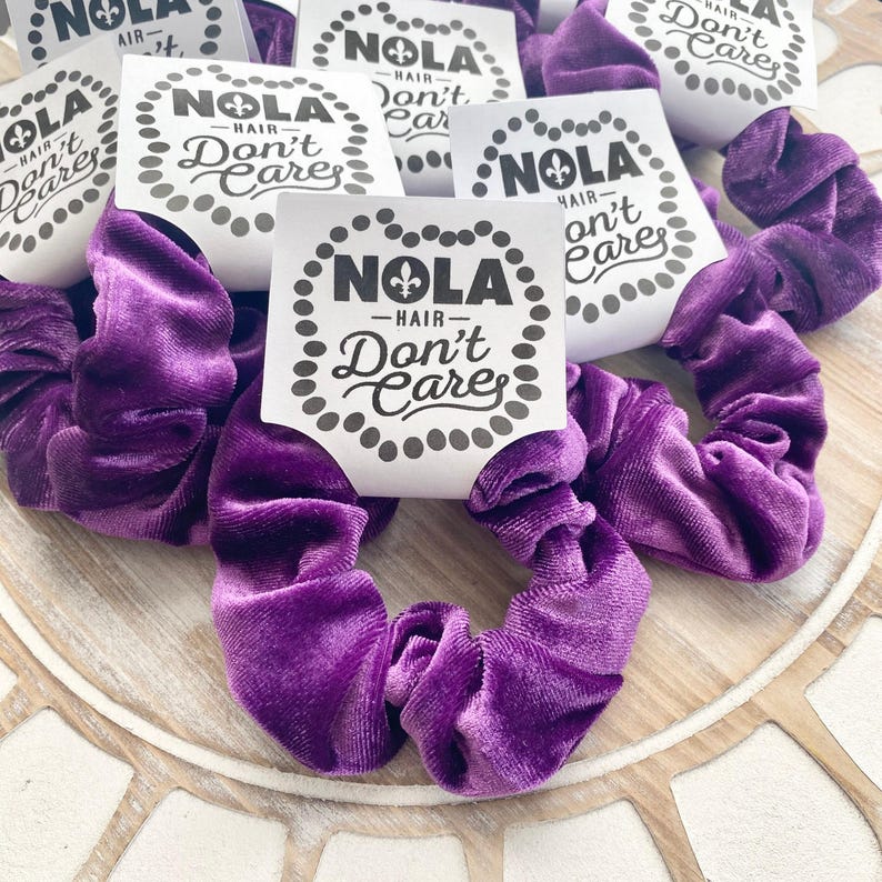 NOLA Hair Don't Care Velvet Scrunchie: Möhippa från New Orleans Purple