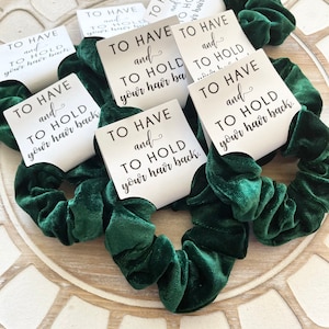 To Have and to Hold Scrunchies Bridesmaid Proposal Scrunchie Hair Bow Scrunchies Favor Bridal Party Favor Bachelorette Party Favors