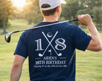 Personalized 18th Birthday Golf Shirt | Custom Golf Tee
