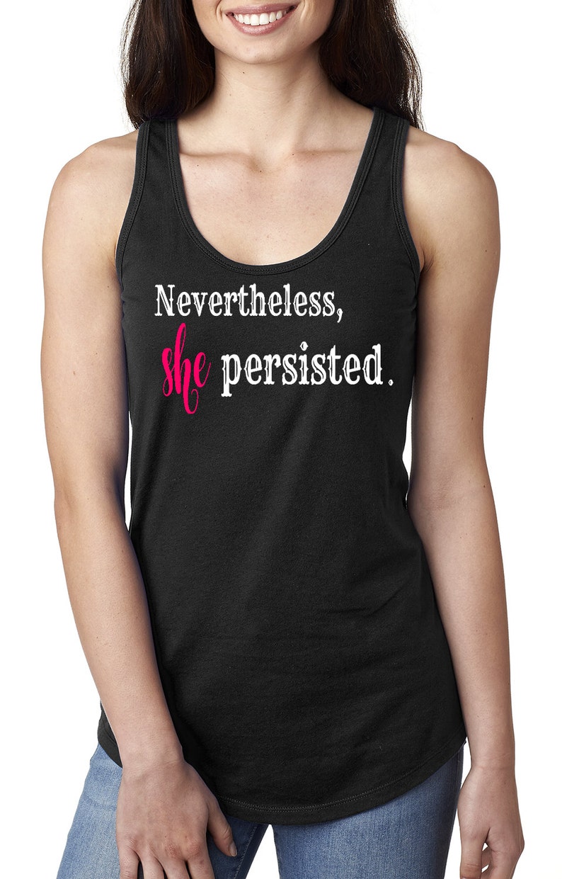 Crop Top Ladies She Was Warned Nevertheless She Persisted Women T-Shirt Tee