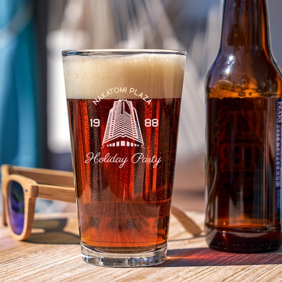 Nakatomi Plaza Holiday Party - Etched Beer Glass, Die Hard