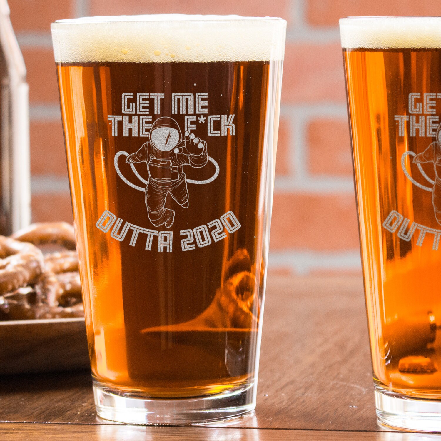 Fck 2020 Pint Glass Funny Beer Mug Sayings 2020 Beer Glass Etsy