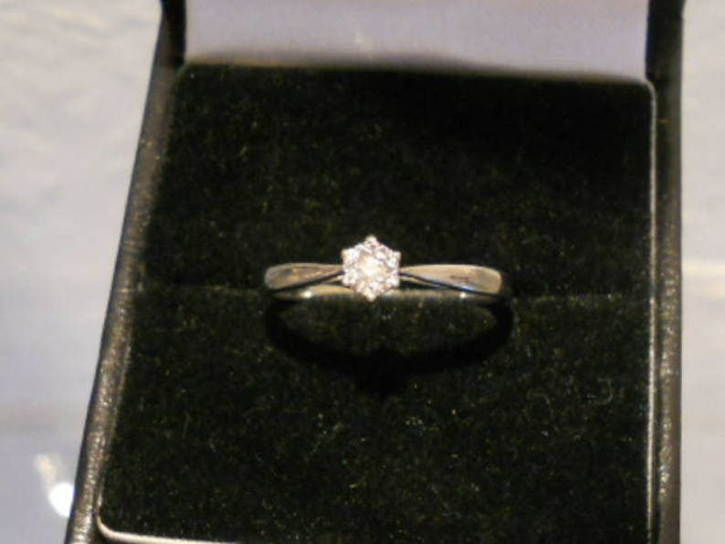9ct White Gold Diamond ring