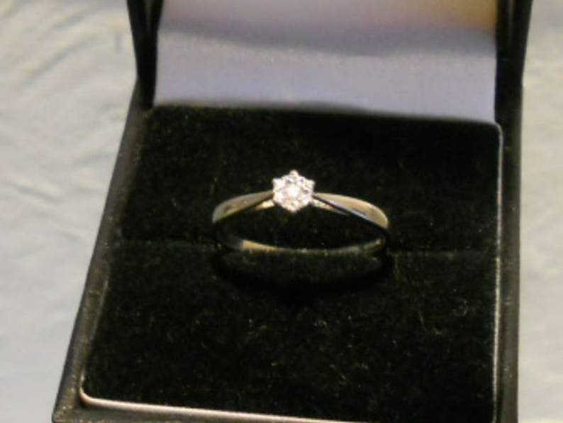 9ct White Gold Diamond ring
