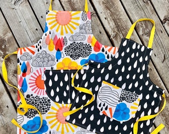 Reversible, Adjustable, Child Apron, Toddler Apron