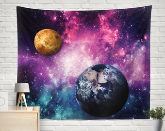 Galaxy Tapestry, Galaxy Wall Decor, Nebula Tapestry, Galaxy Wall Hanging, Planet Tapestry, Galaxy Home Decor, Kids Room Decor, College Room