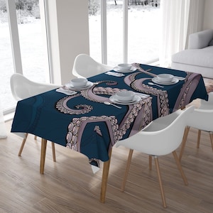 Octopus Tablecloth, Tentacles Tablecloth, Kraken Tablecloth, Tablecloth Rectangle, Tablecloth Square, Modern tablecloth, Home Decor