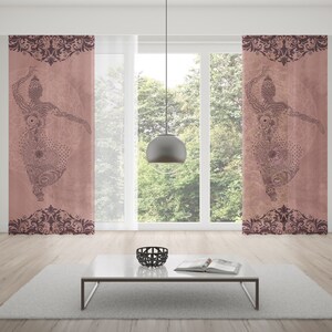 Buddha Curtains: Ash Pink Boho Rod Pocket Window Curtains