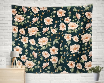 Floral Pattern Tapestry, Floral Wall Tapestry, Floral Large Tapestry, Roses Tapestry, Roses Pattern Tapestry, Flower Wall Hanging