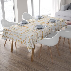 Inspirational Tablecloth, Modern Tablecloth, Quotes Tablecloth, Abstract Tablecloth, Tablecloth Rectangle, Tablecloth Square