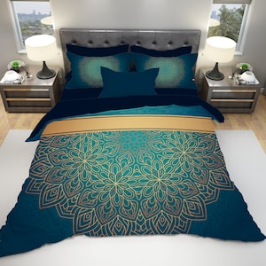 Mandala Boho Bedding, MANDALA Duvet Cover Set, Bohemian Bedding Set, Hippie Duvet Cover, Queen Duvet Cover, Queen Bedding, King Bedding