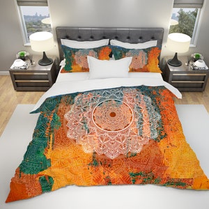 Bohemian Bedding Set, Boho Bedding Set, Hippie Bedding, Mandala Bedding Set, Ethno Bedding Set, Boho Duvet Cover, Indie Bedding Set