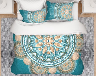 Bohemian Comforter, Boho Comforter, Indian Spirit Duvet, Sacred Mandala Comforter, Boho Chic Comforter, Queen Comforter, King Comforter