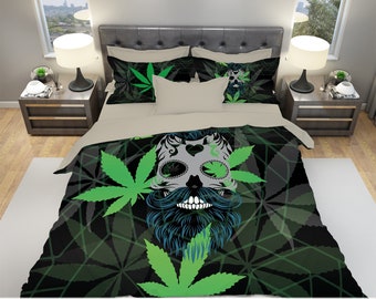 Marijuana Bedding 70 Handmade Options And Ideas Etsy