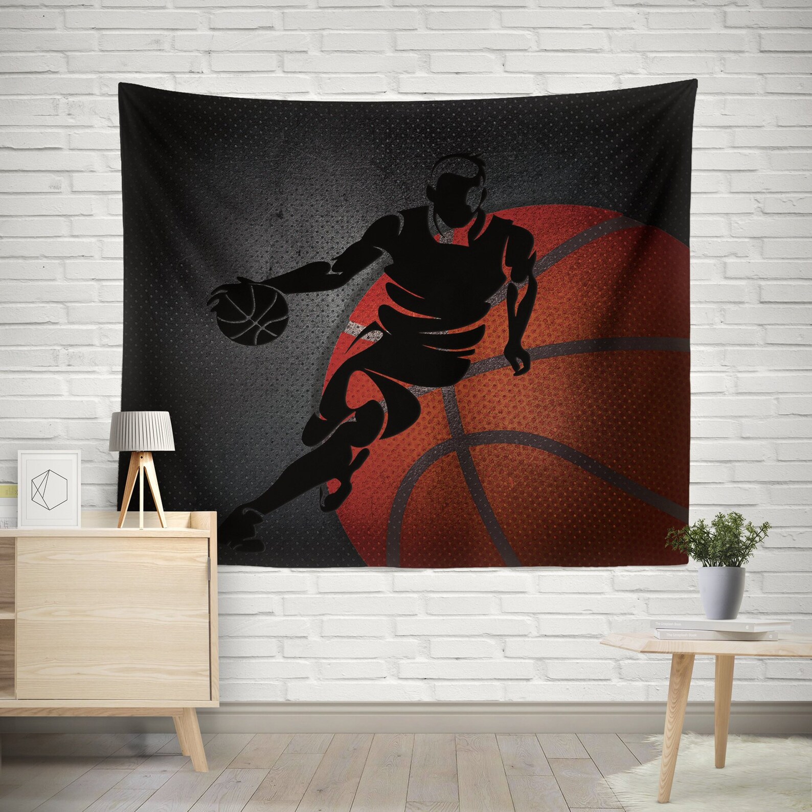 Basketball Tapestry Sport Inspired Wall Hanging Wall Decor Etsy UK