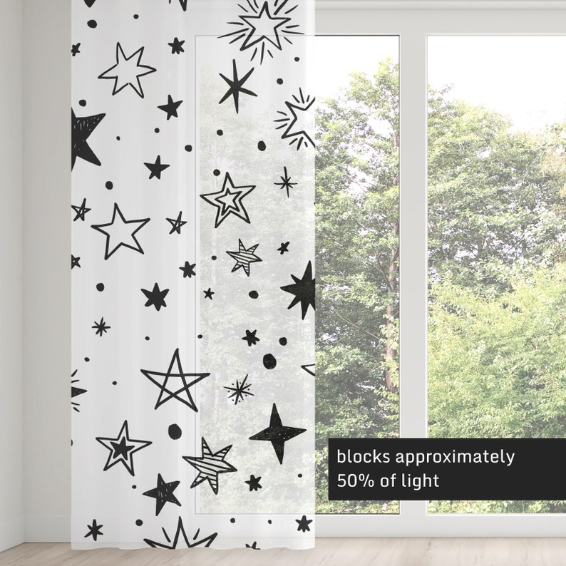 Toddler Curtains Nursery Curtains Stars Window Curtains Custom Curtains Custom Size Curtains Rod Pocket Curtains Kids Curtains