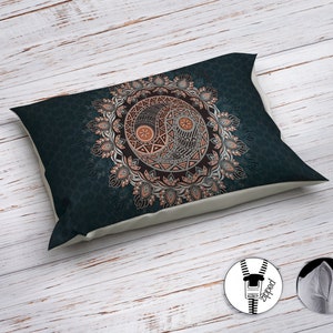 Yin Yang Comforter, Yin Yang Duvet, Yin Yang Mandala Duvet, Yin Yang Lotus Duvet, Lotus Duvet, Yin Yang Home Decor, Yin Yang Home Gift image 5