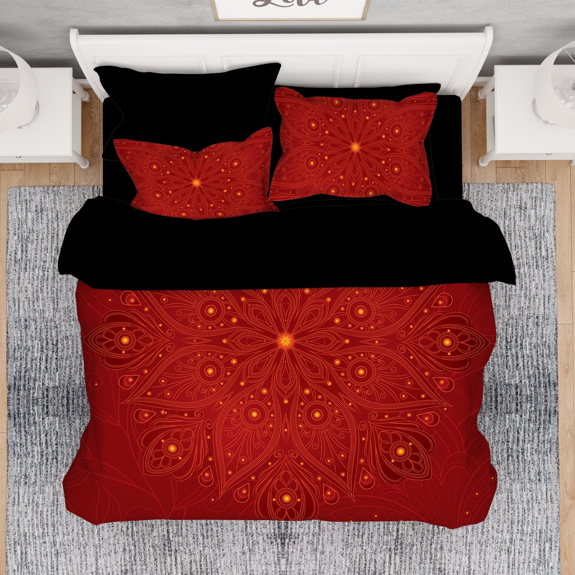 Red bandana blanket set sale