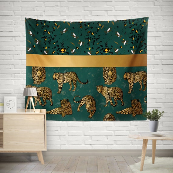 Leopard Tapestry, Animal Pattern Tapestry, Leopard Print Decor