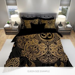 Om Duvet, Om Mandala Duvet, Mandala Duvet, Warm Duvet, Mandala Bedroom Decor, Om Mandala Decor, Master Bedroom Decor, Housewarming Gift