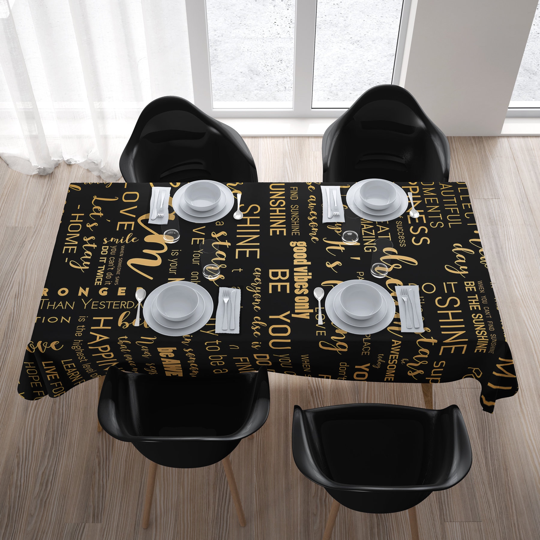 Inspirational Tablecloth Modern Tablecloth Quotes Etsy UK