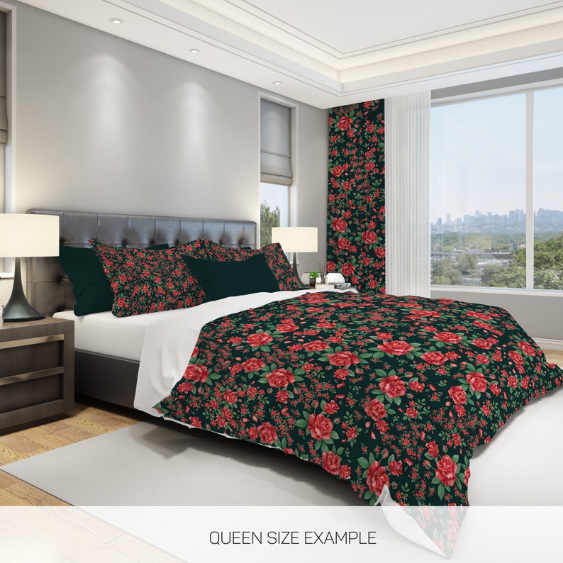 Floral Bedding Roses Flower Bedding Flower Bedding Rose Etsy