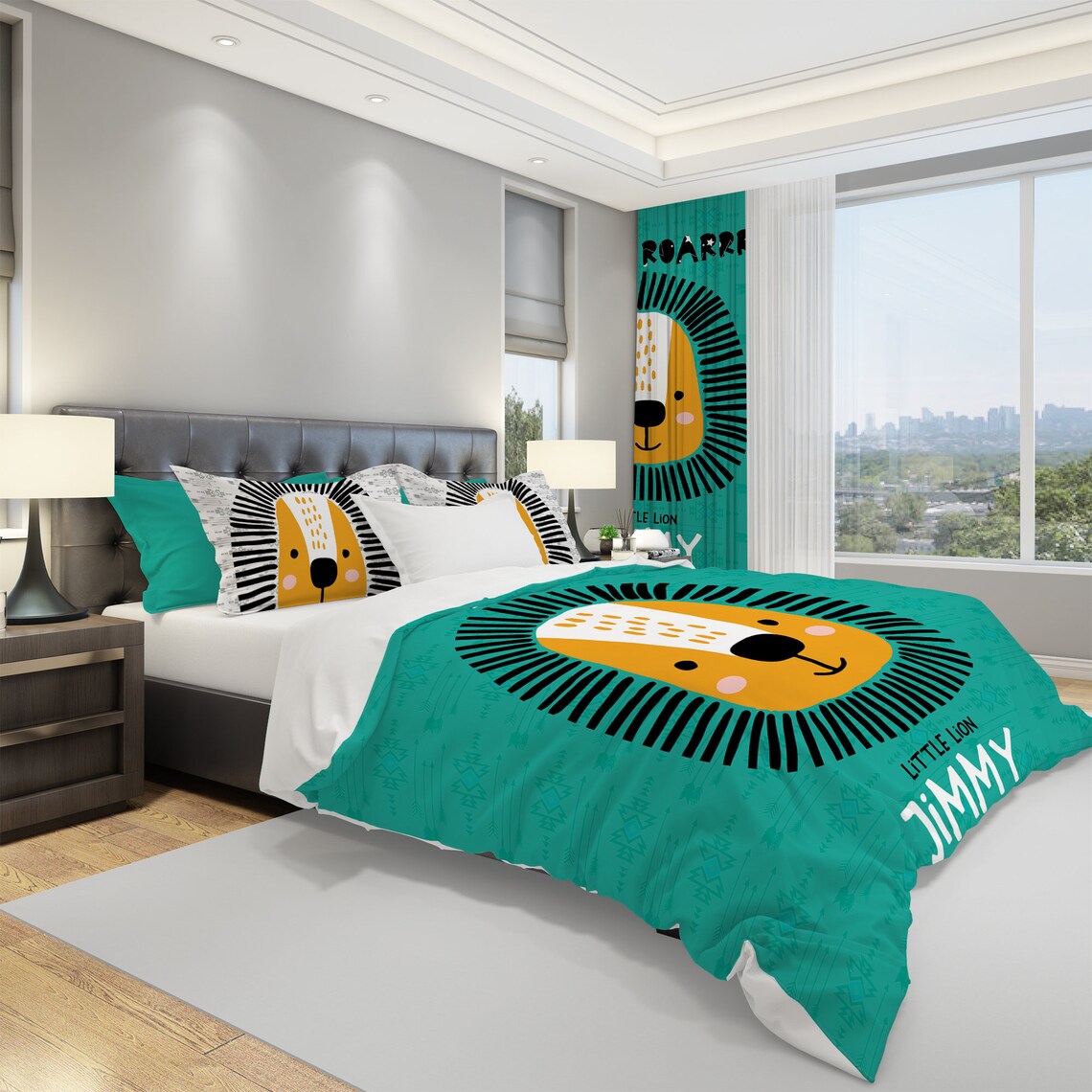 Lion Kids Bedding Lion Bedding Personalized Kids Bedding Etsy