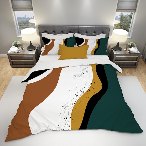 Colorful Queen Duvet King Bedding Abstract Bed Cover Designer Art