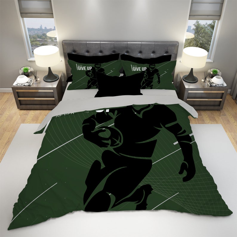 American Football Bedding Football Duvet Cover Personalized Etsy