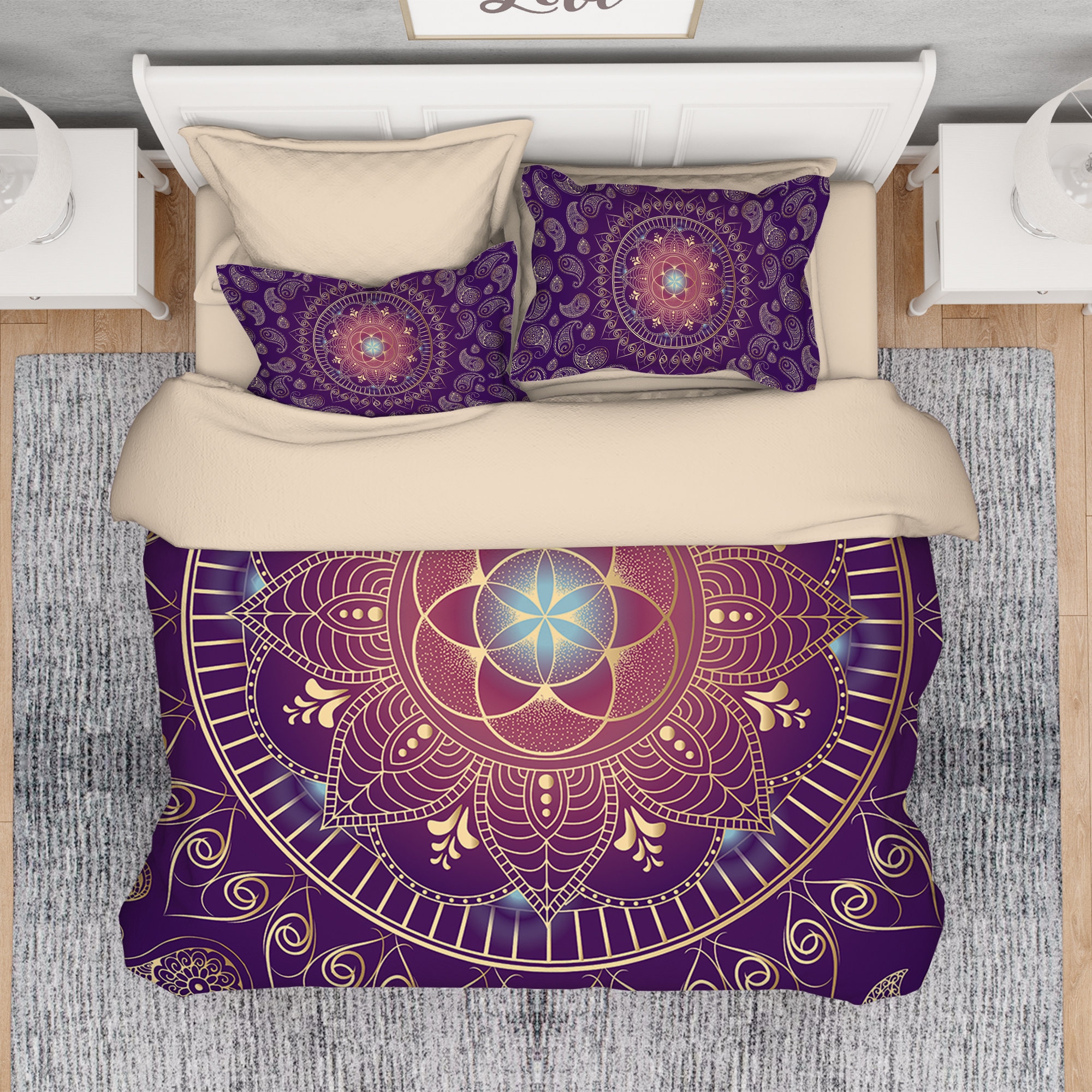 Boho Mandala Comforter Bohemian Comforter Queen Comforter Etsy Sweden