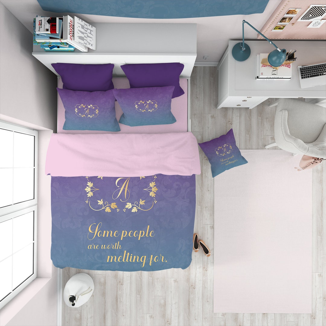 Custom Girl Bedding Name Bedding Toddler Bedding Girl Etsy