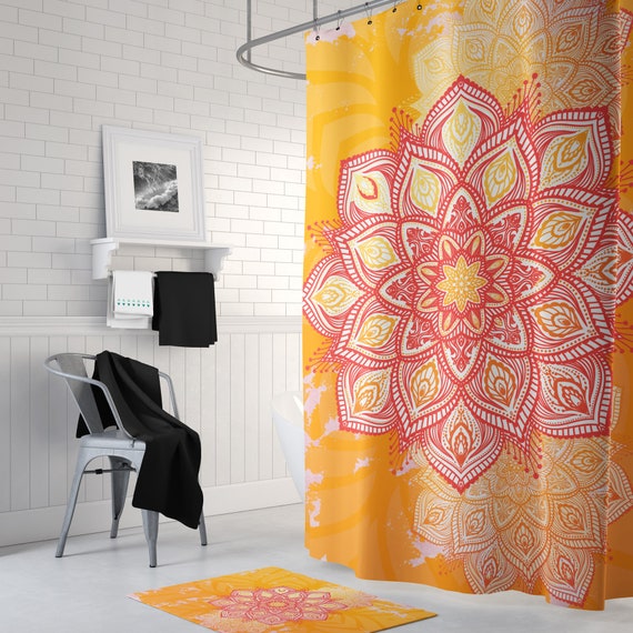 Yellow Bath Mat Bath Mat Set Hippie Bath Mat Bathroom Etsy