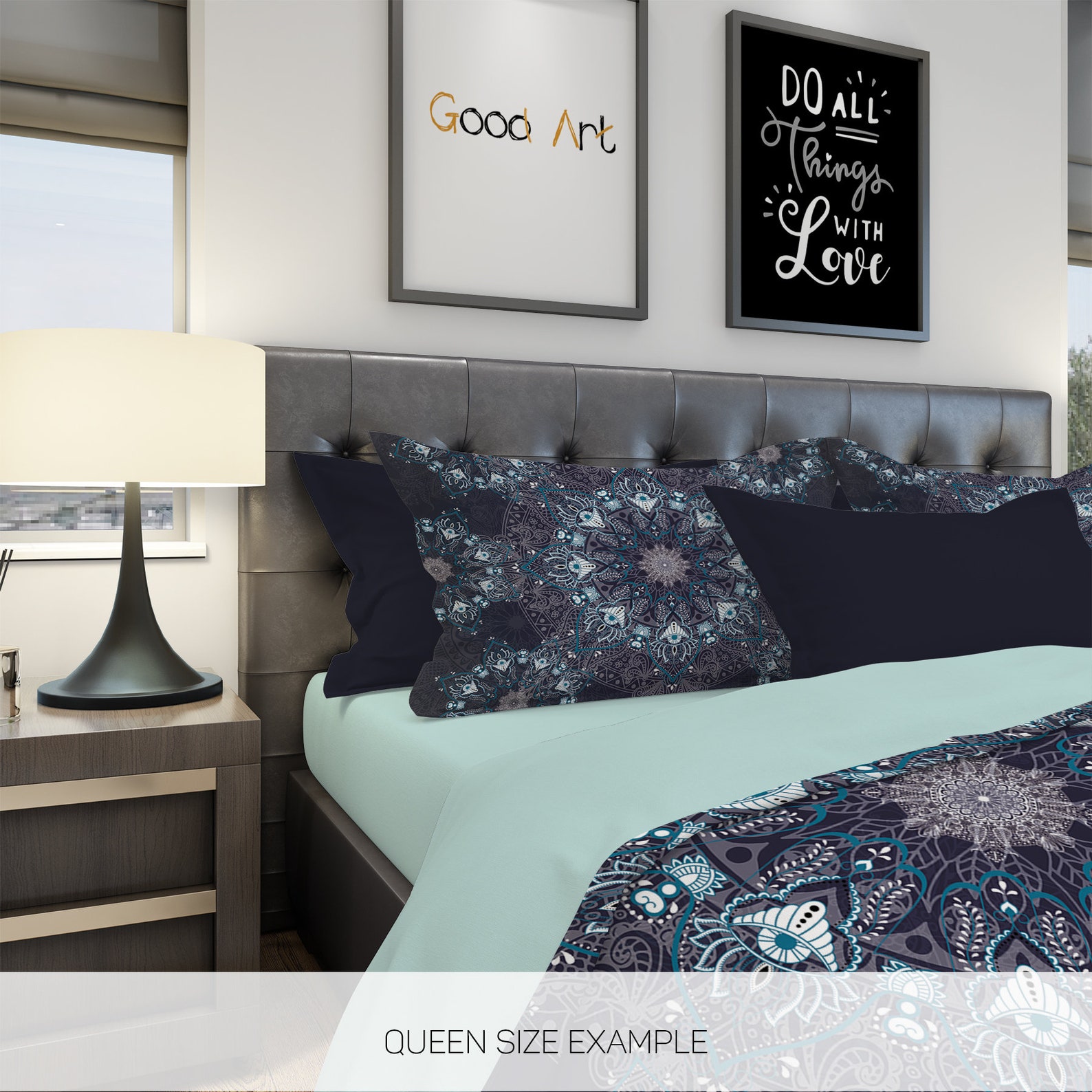 Boho Duvet Cover Boho Bedding Boho Bed Set Boho Bedding | Etsy