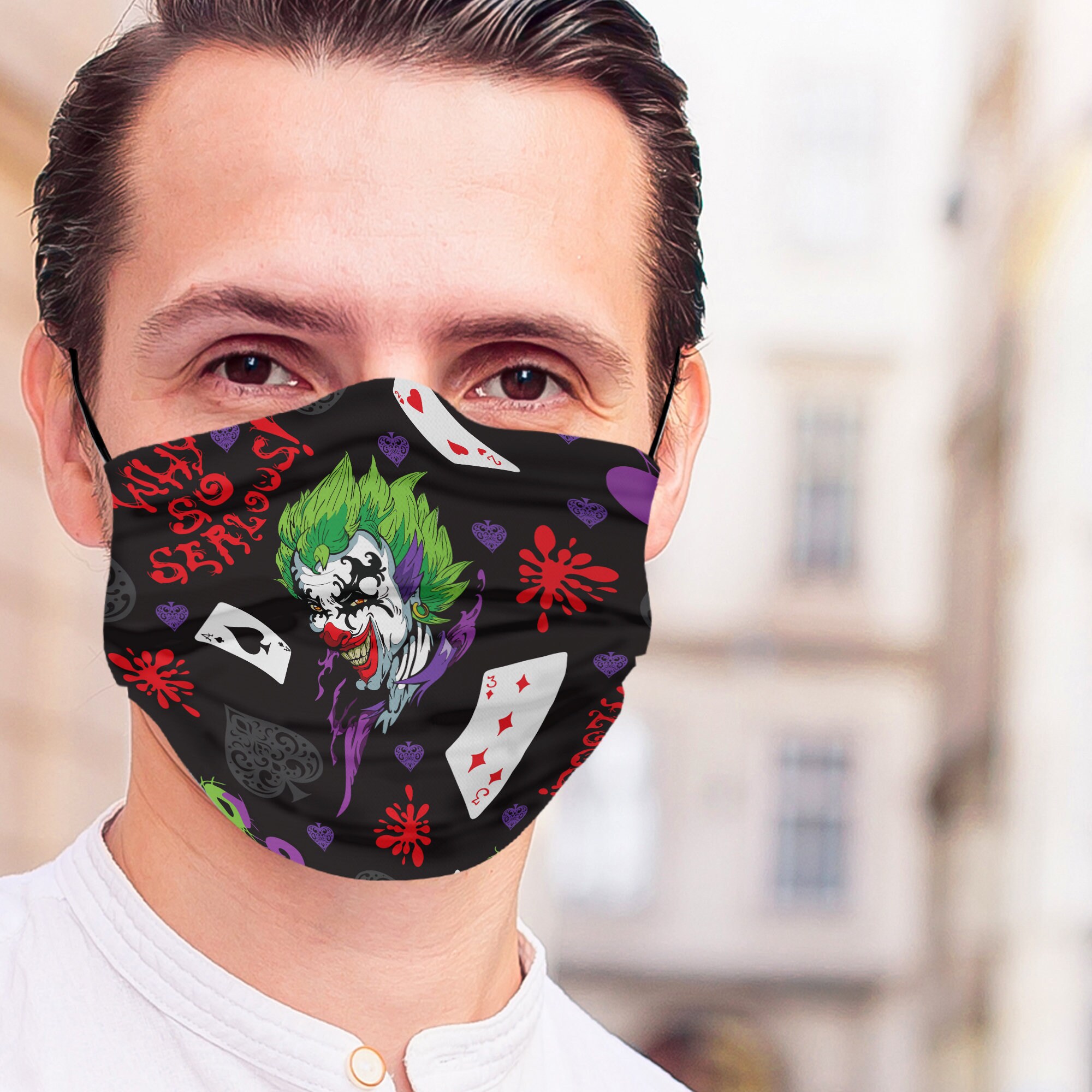 Joker Face Mask Cotton Face Mask Washable Face Mask Etsy