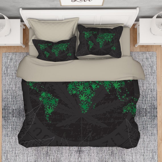 Marijuana Comforter Marijuana Duvet Weed Duvet Mary Jane Etsy
