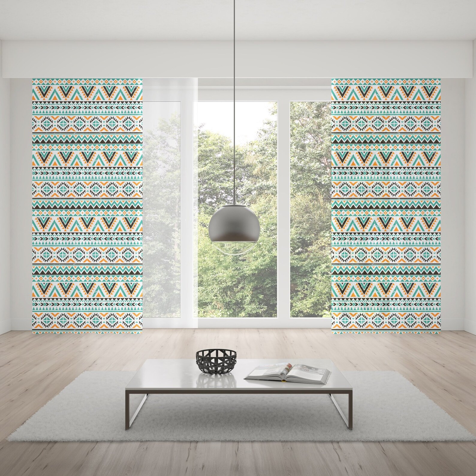 Aztec Window Aztec Window Curtains Aztec Style Window Panel Rod Pocket - Etsy