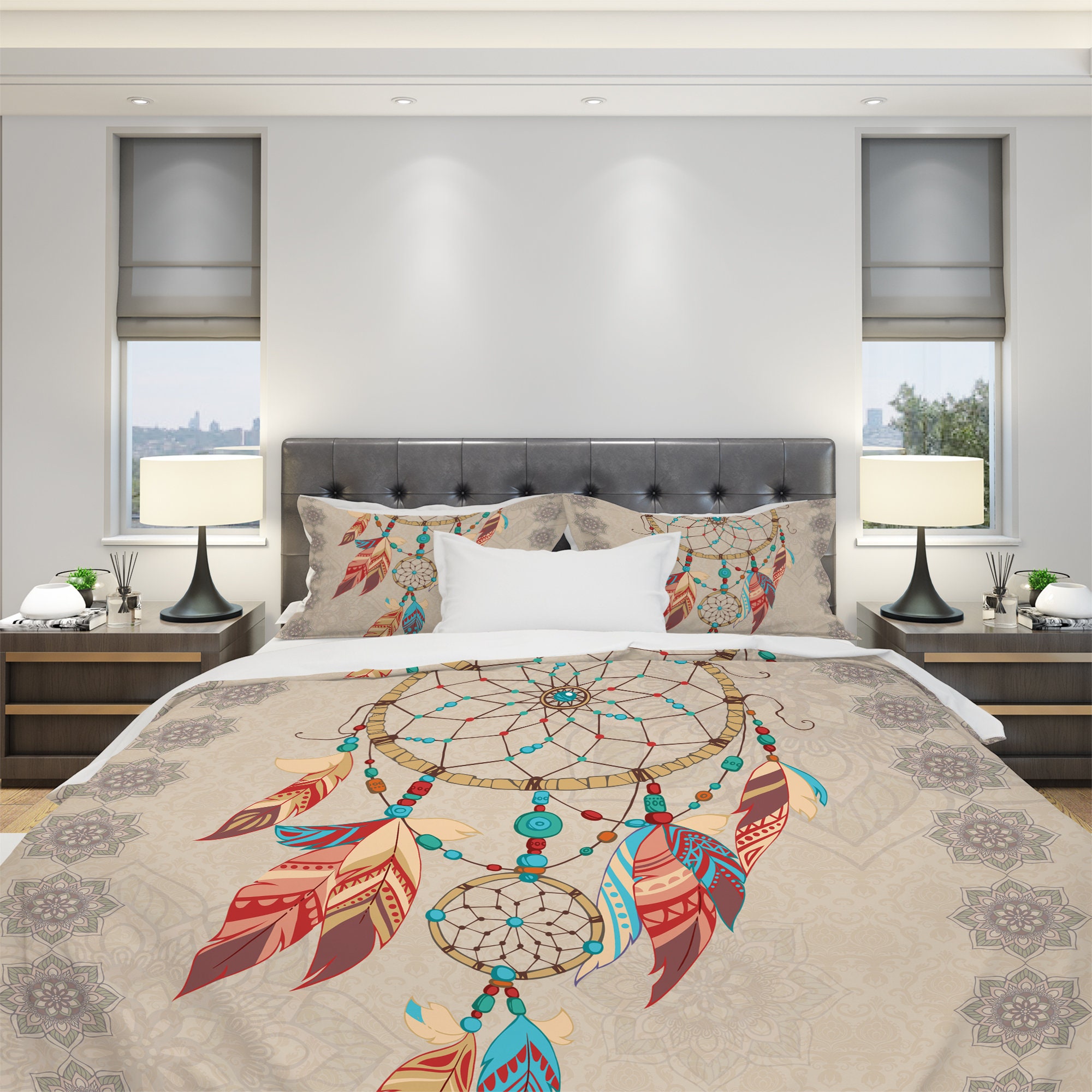 Boho Bedding Dream Catcher Bedding Bohemian Bedding Mandala Etsy