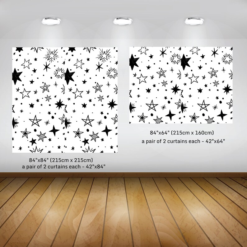 Toddler Curtains Nursery Curtains Stars Window Curtains Custom Curtains Custom Size Curtains Rod Pocket Curtains Kids Curtains