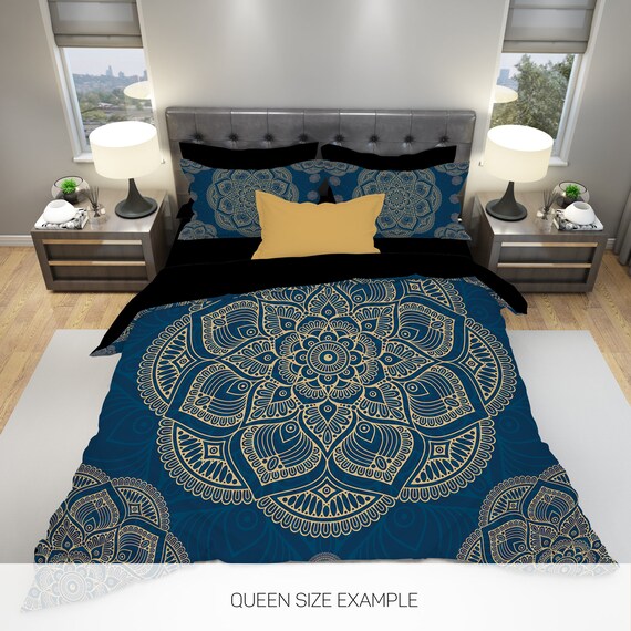 Mandala Bedding Mandala Duvet Cover Indie Mandala Bedding Etsy