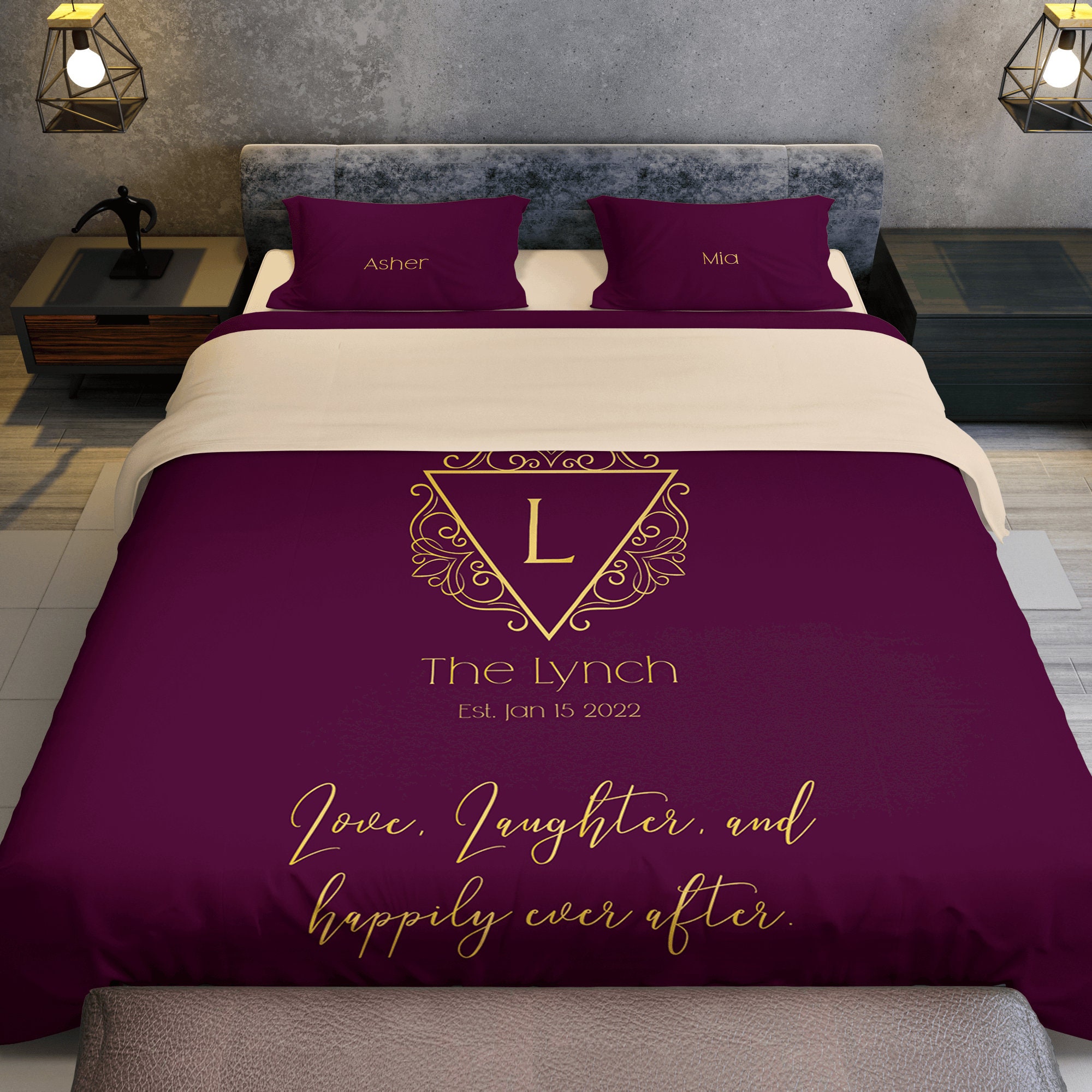 LV11 LOUIS VUITTON CUSTOM BEDDING SET #1 (DUVET COVER & PILLOWCASES)