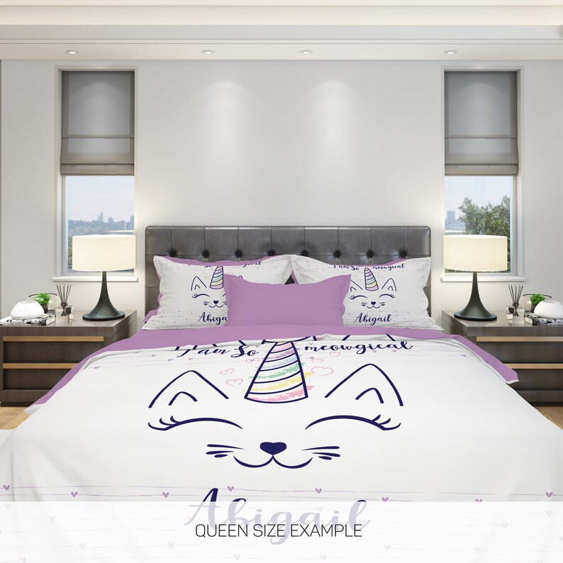 Cat Unicorn Bedding Custom Cat Bedding Custom Unicorn Etsy