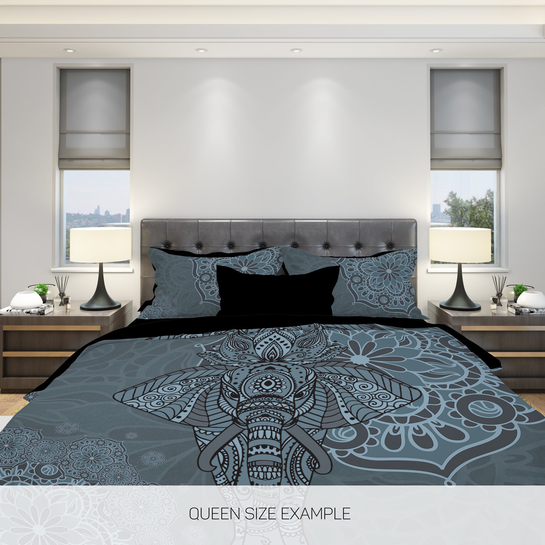 Elephant Comforter Elephant Boho Comforter Indian Comforter Etsy