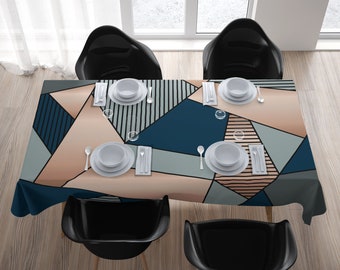 Modern Tablecloth, Triangle Tablecloth, Geometric Tablecloth, Abstract Tablecloth, Tablecloth Rectangle, Tablecloth Square