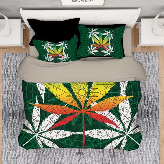 Marijuana Comforter Marijuana Duvet Weed Duvet Mary Jane Etsy