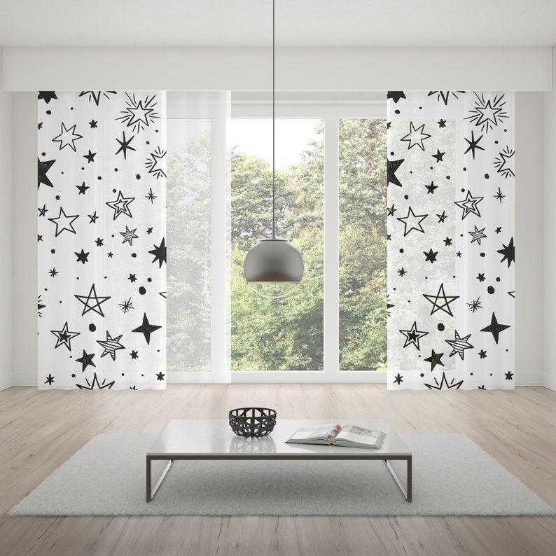 Toddler Curtains Nursery Curtains Stars Window Curtains Custom Curtains Custom Size Curtains Rod Pocket Curtains Kids Curtains