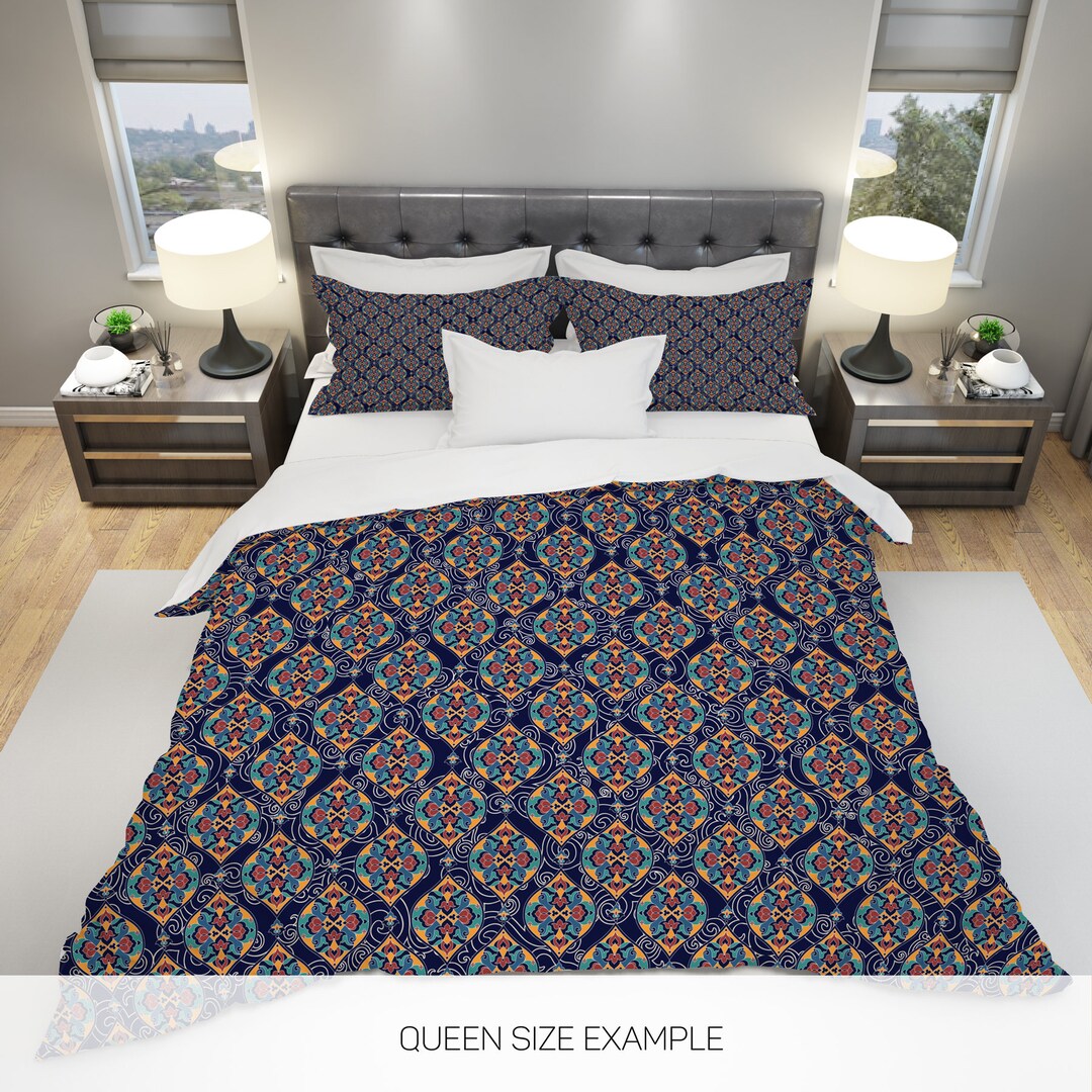 Moroccan Style Bedding, Moroccan Decor, Vintage Bedding Decor, Art