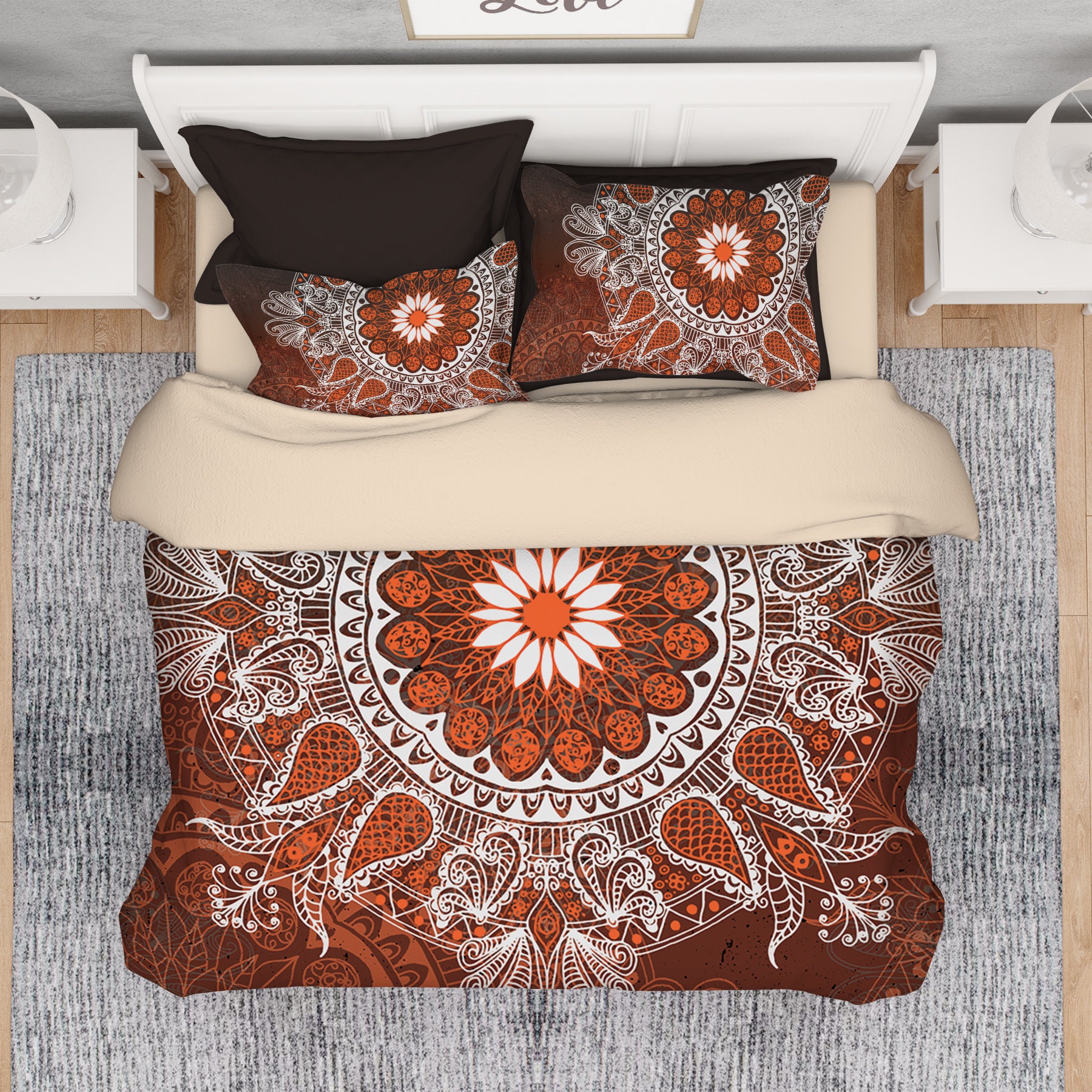 Indian Duvet Doona Cover Quilt Blanket Pillow Cover Hippie Red