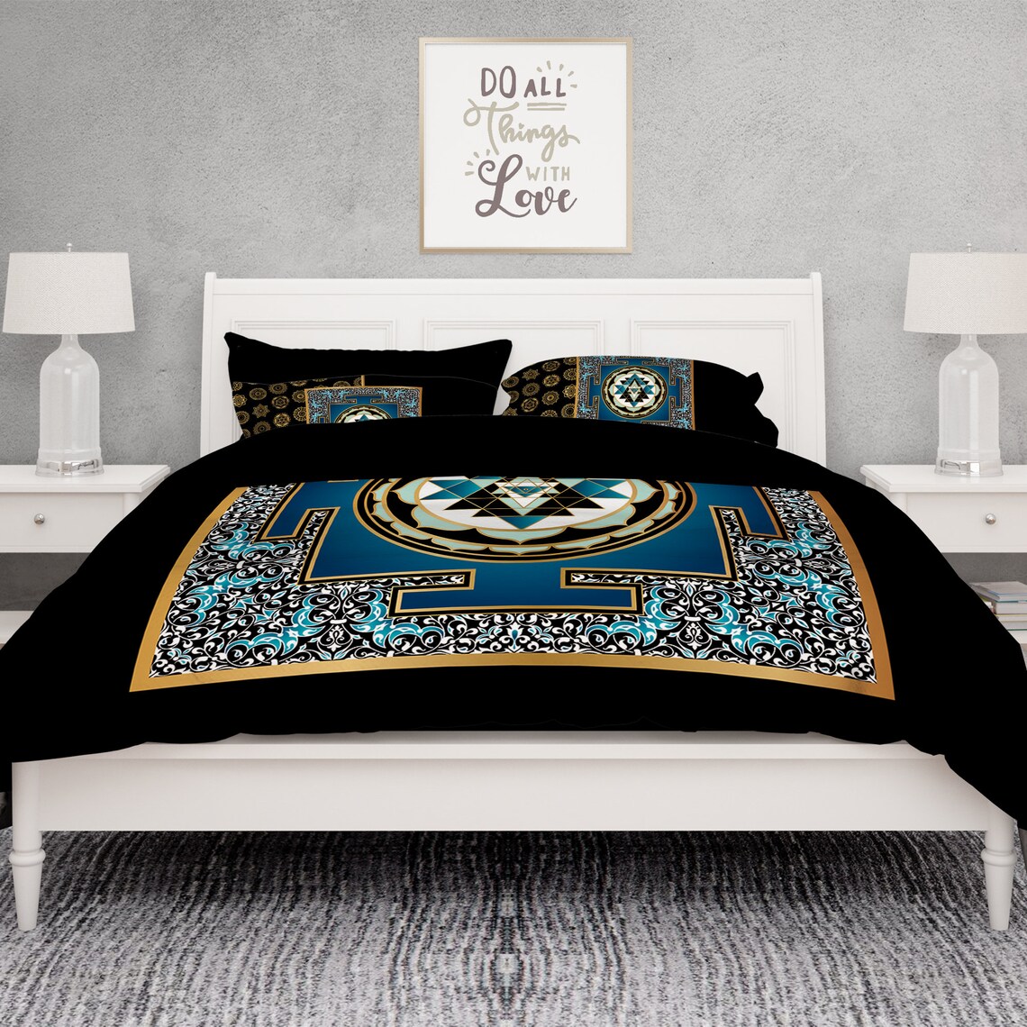 Sri Yantra Comforter Sri Yantra Bedroom Family Comforter Etsy Ireland